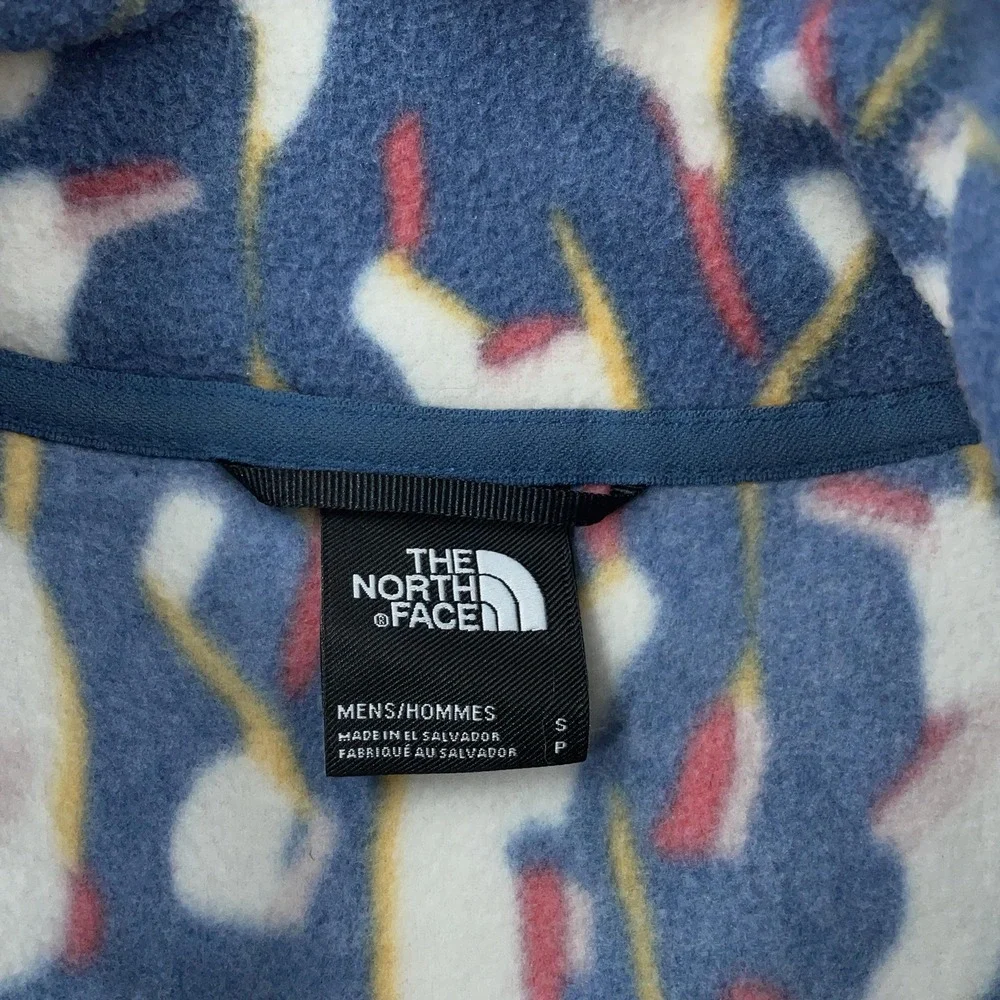 The North Face Alpine Polartec Fleece Jacket‎ Mens Small Abstract Print Full Zip